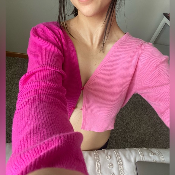 Multi colored color blocked cardigan! - Picture 3 of 3